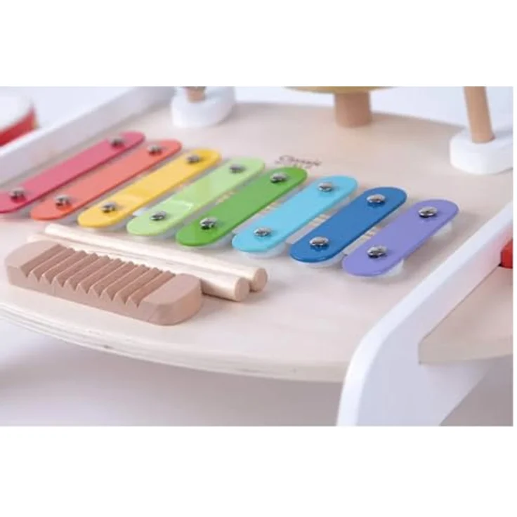 Classic World 40529 Wood Toys Musiktisch, weiß – Bild 5