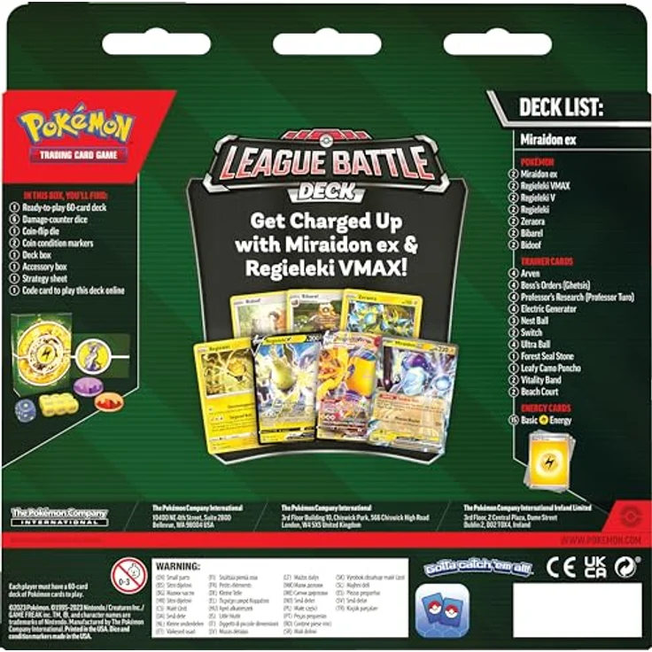 Pokémon League Battle Deck Miraidon ex - EN, Kartenspiel mit Miraidon ex und Regieleki VMAX - bunt – Bild 4