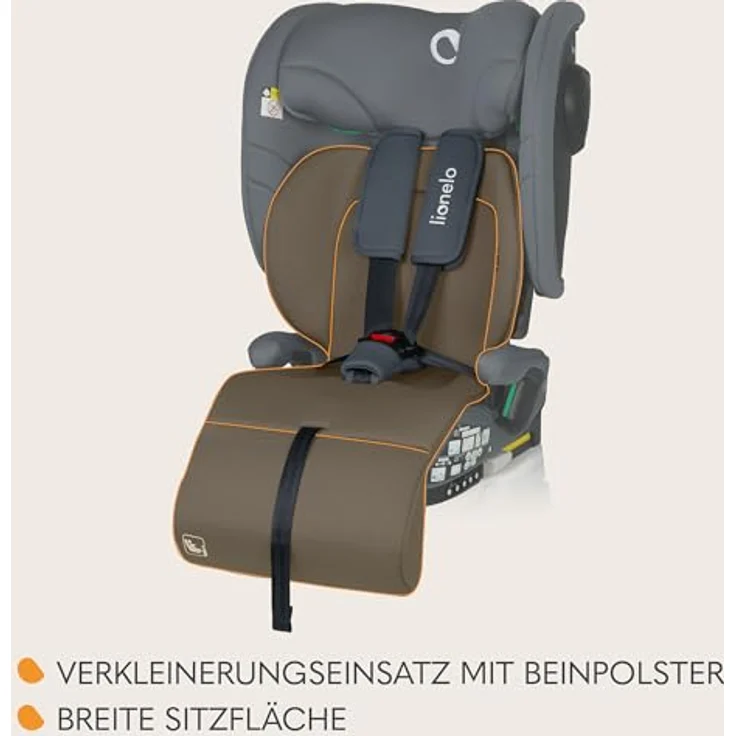 lionelo Autokindersitz NELLY I-SIZE, klappbar mit verstellbarer Kopfstütze, 4 Neigungspositionen, Reduziereinsatz, für Kinder von 76 bis 150 cm – Bild 7