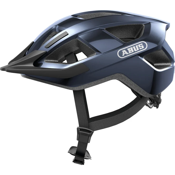 ABUS Fahrradhelm Aduro 3.0 LED - sportiver City-Helm mit Rücklicht - Größe S, Blau – Bild 1