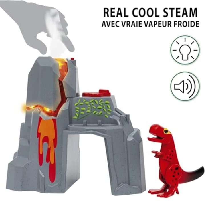 BRIO® Dinosaurier Deluxe Set, Spielzeugeisenbahn-Erweiterung mit 45 Teilen, inkl. Vulkan mit Licht und Sound, FSC®-zertifiziert – Bild 4