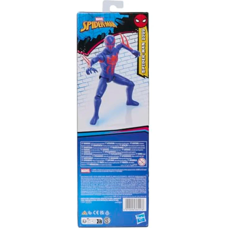 Hasbro Spiderman Titan Series 2099 Figur, 29 cm große Actionfigur mit 11 Gelenkpunkten, blau-rot, für Kinder ab 4 Jahren – Bild 5