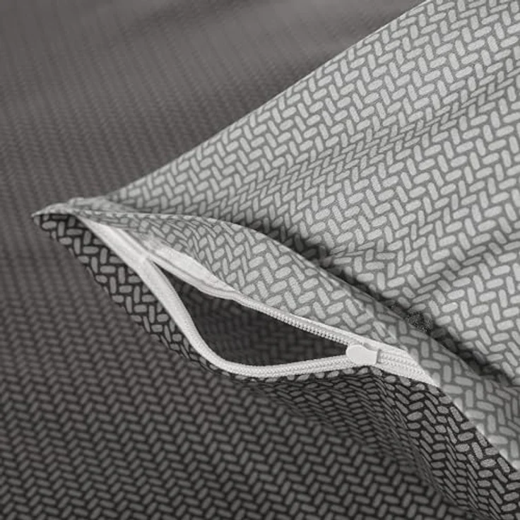 Schiesser Bettwäscheset Silva | Renforcé | 100% Baumwolle aus nachhaltiger Produktion | 155x220cm + 80x80cm | Grau – Bild 2