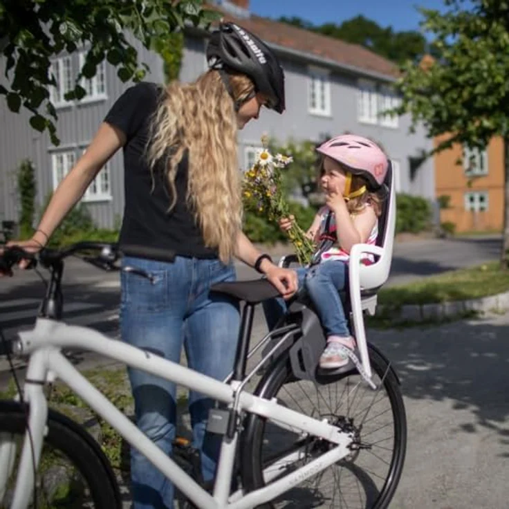 Hamax CARESS Fahrradkindersitz mit abschließbarer Rahmenbefestigung, ergonomische Schlafposition, diverse Sicherheitsmerkmale – Bild 7