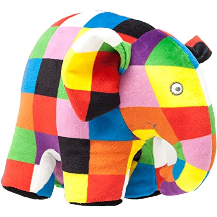 Rainbow Designs Elmer („Elmar“) der Elefant, 20cm, Super Soft Plüschstofftier in bunten Farben für Kleinkinder und Babys – Bild 1