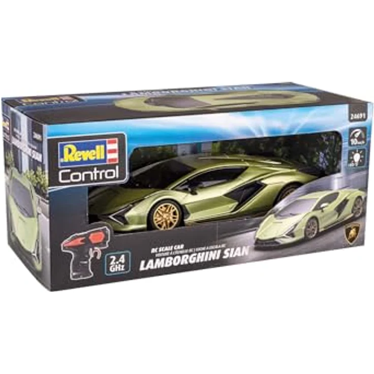 Revell Control RC Scale Car Lamborghini Sián, Maßstab 1:24, LED-Frontbeleuchtung, Hybridtechnologie, 10 km/h, 205 mm, ab 8 Jahren – Bild 1
