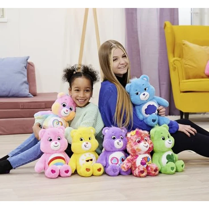 SIMBA Kuscheltier Care Bears Teile Gern Bärchi,35 cm, Lila mit zwei Lollis auf dem Bauch – Bild 6