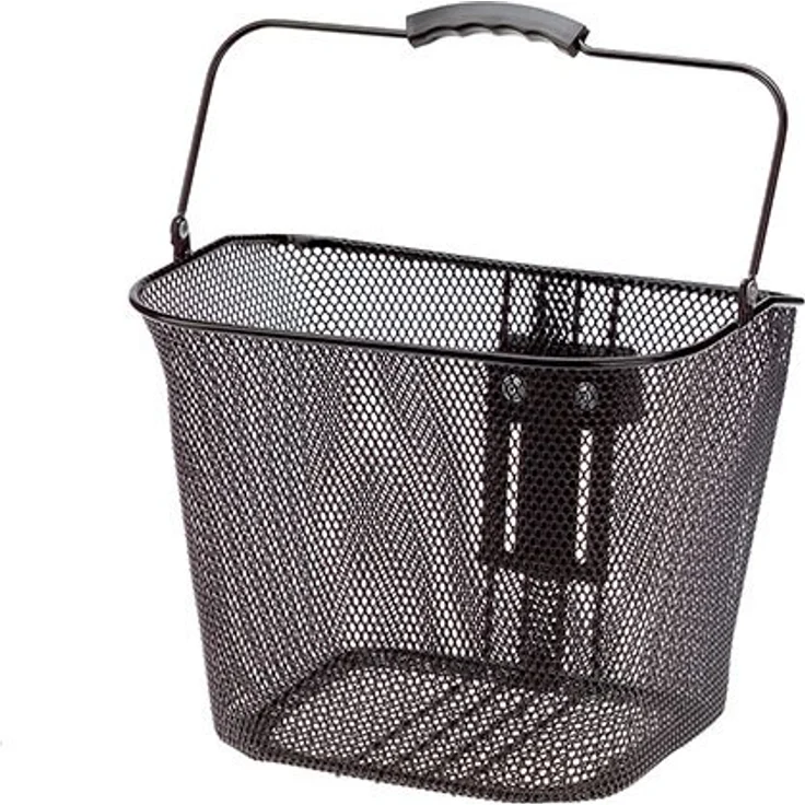 Prophete Fahrradkorb, Abnehmbarer Korb mit Lenkervorbauadapter, Farbe schwarz – Bild 1