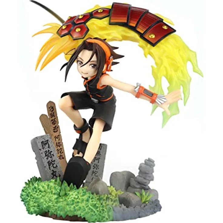 Megahouse Shaman King Lucrea PVC Statue Yoh Asakura, 18 cm, detailreiche Sammelfigur in Fensterbox
