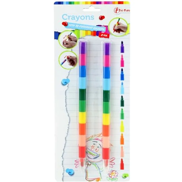 Toi-Toys 46015A Buntstifte und Filzstifte, mehrfarbig