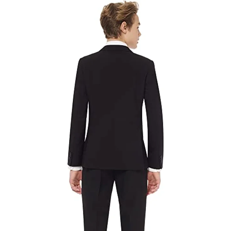 OppoSuits Schwarzer Konfirmationsanzug für Jungen, Slim Fit mit Zweiknopfjacke, Größe 158, 164 – Bild 3