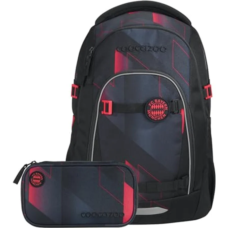 coocazoo Schulranzen MATE FC Bayern, ergonomischer Schulrucksack mit Easy-Grow-System, 30 Liter, für Körpergröße 135-180 cm, inkl. Mäppchen – Bild 1