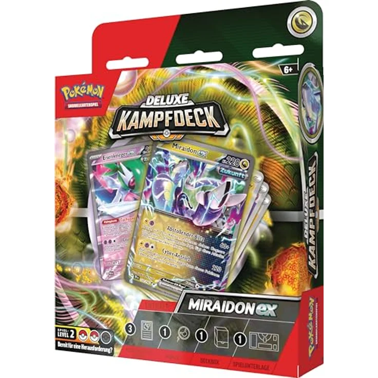 Pokémon Pokémon-Sammelkartenspiel: Deluxe-Kampfdeck Miraidon-ex (mit 3 holografischen Karten & Zubehör) – Bild 3