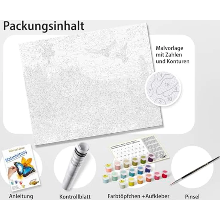 Schipper Malen nach Zahlen Meisterklasse Premium - Buntes Café, Made in Germany, Maltafel 40 x 50 cm, Acrylfarben, Malpinsel und Anleitung – Bild 4