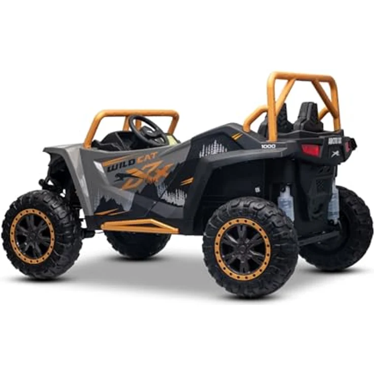 Beneo Elektrisches Ride-on Buggy Arctic CAT XXL 4x4 24V, grauer Zweisitzer mit 4 starken Motoren, Lithium-Batterie, Bluetooth MP3-Player und Hinterradfederung – Bild 6