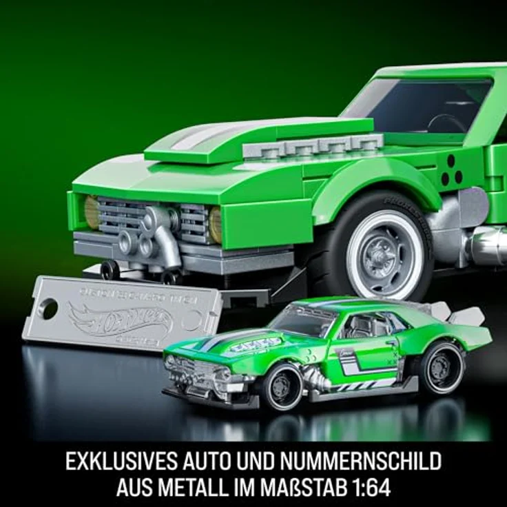 Mattel Brick Shop Hot Wheels Speed Serie Custom ’68 Camaro Bauset, 289 Teile mit realistischen Details und individuellen Aufklebern, für Sammler und Kinder ab 10 Jahren, JFT16 – Bild 5