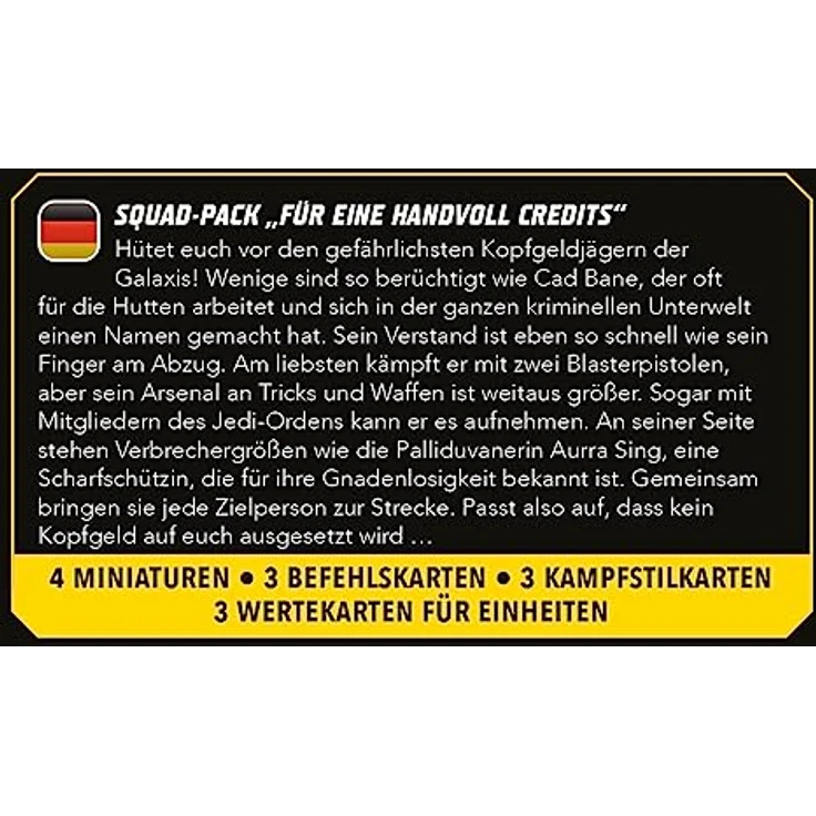 Atomic Mass Games AMGD1014 - Star Wars: Shatterpoint - Fistful of Credits Squad Pack, für 2 Spieler, ab 14 Jahren, unbemalte Miniaturen mit Cad Bane und Aurra Sing – Bild 5