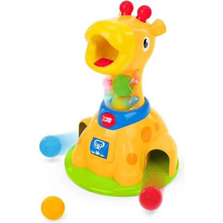 Bright Starts Spinnin' Spots Giraffenball Spielspielzeug mit Musik und Licht, für Ursache & Wirkung und Feinmotorik, ab 6 Monaten, Unisex