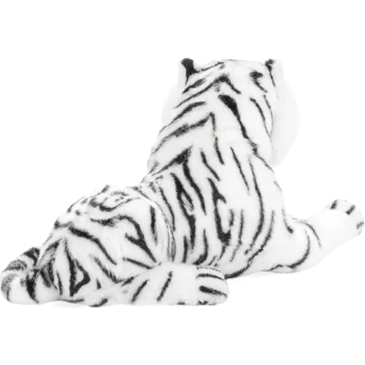 BRUBAKER Tiger Kuscheltier - 25 cm Plüsch Stofftier - Baby Plüschtier Liegend - Weiße Kleine Raubkatze - Kinder Spielzeug – Bild 3