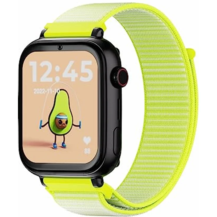 SaveFamily SaveWatch Plus 4G. Smartwatch für Kinder. Anruf, Video, Face ID, Anpassbare Bänder, UltraSlim, Hintergrundbilder, Musik, Bluetooth, App Store (Fluor) – Bild 1