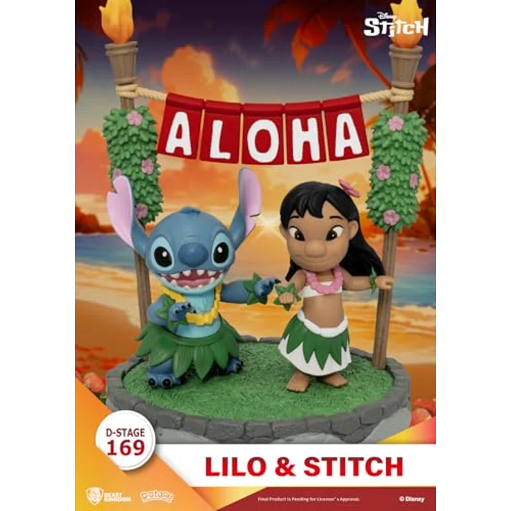 Beast Kingdom Toys Lilo & Stitch D-Stage PVC Diorama, Sammelfigur, 16 cm, detailreich und stabil – Bild 3