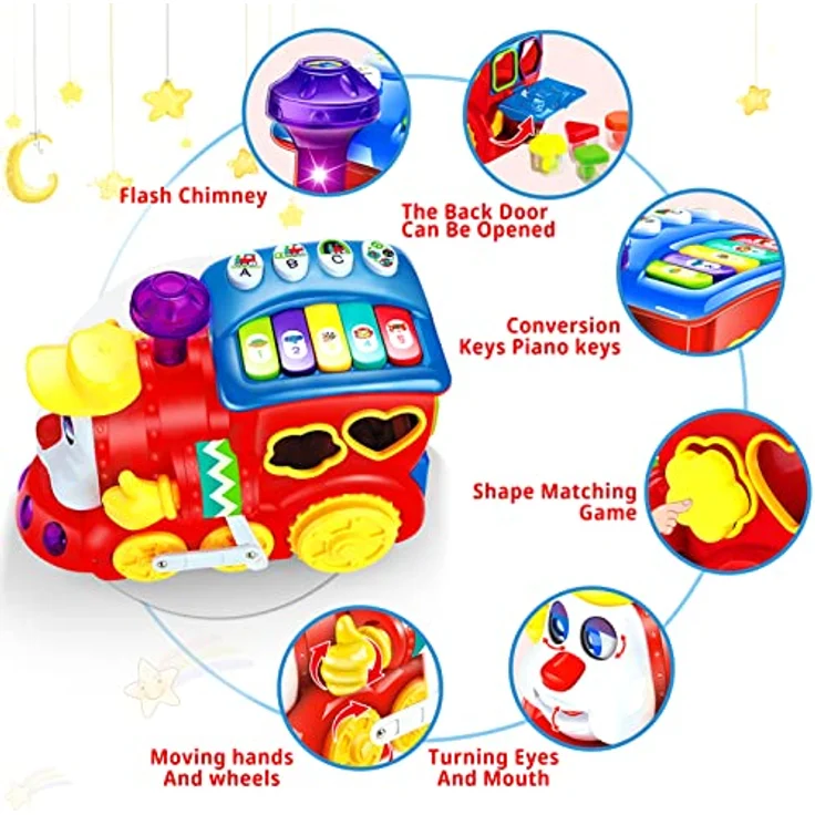 Baby Spielzeug ab 1 Jahr Mädchen Junge Komisch Roter Auto Baby Spielzeug ab 6 9 12 18 Monate mit Musik/Licht Kinderspielzeug ab 1 2 Jahre Kinder Spielzeug Geschenk 1 Jahre Frühes Lernen für Kleinkind – Bild 5