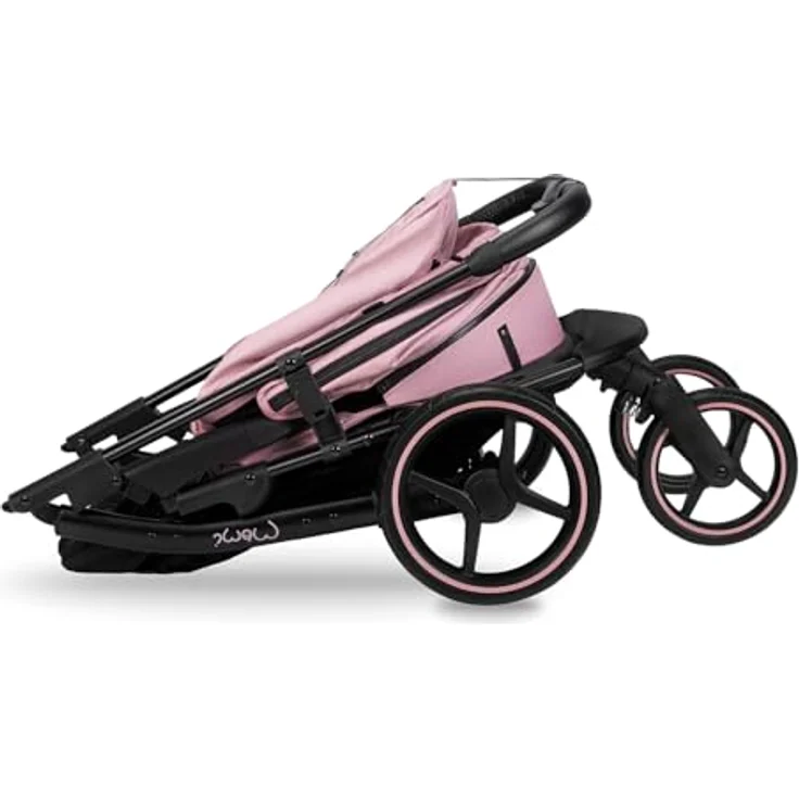 MoMi Kinder-Buggy Miya, Einhand-Faltsystem, große EVA-Räder, XXL-Verdeck, inkl. Zubehör bis 22 kg – Bild 18