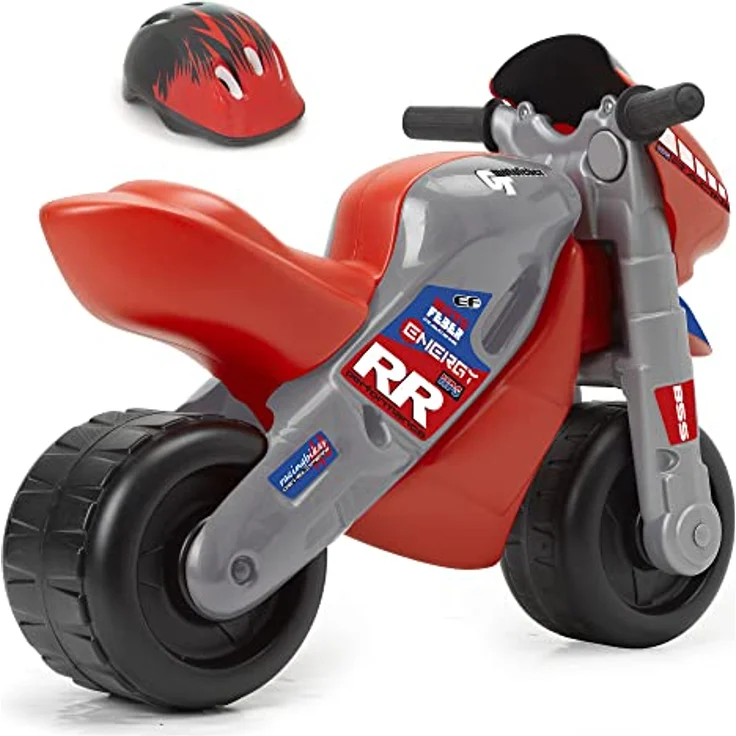 FEBER Famosa 800008171 MotoFEBER Racing - Laufräder mit Helm, für Kinder von 18 Monaten bis 3 Jahren, rot – Bild 4