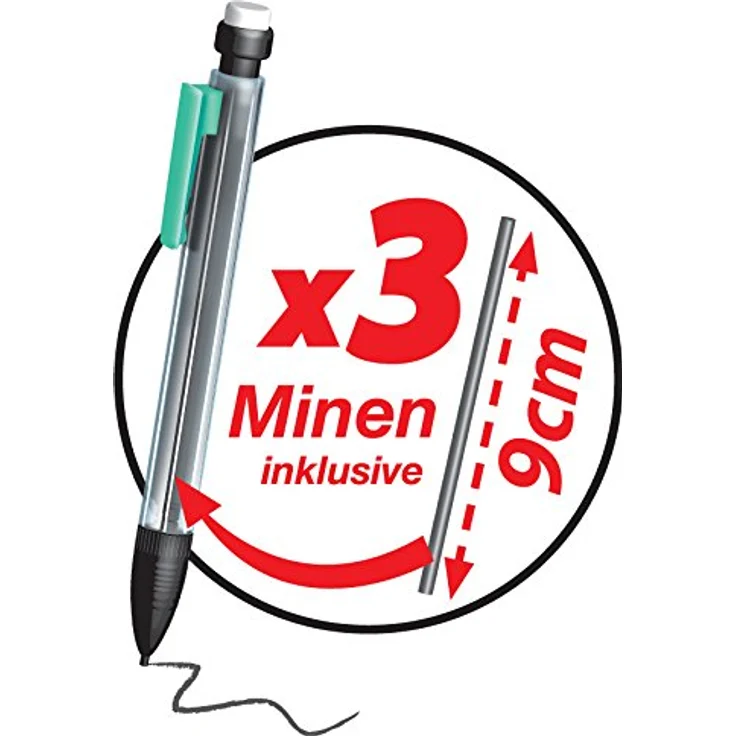 BIC Matic Druckbleistift, 0,7 mm mit 3 Ersatzminen und Radiertip, Taschenclip – Bild 12