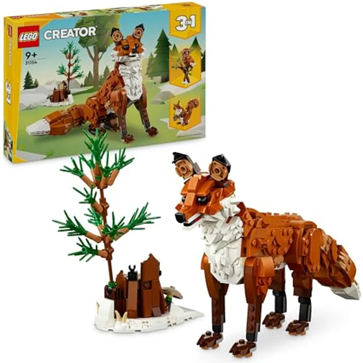 LEGO Creator Waldtiere: Rotfuchs, Eule und Eichhörnchen Spielzeug, 3-in-1 Set für kreative Kinder ab 9 Jahren – Bild 1