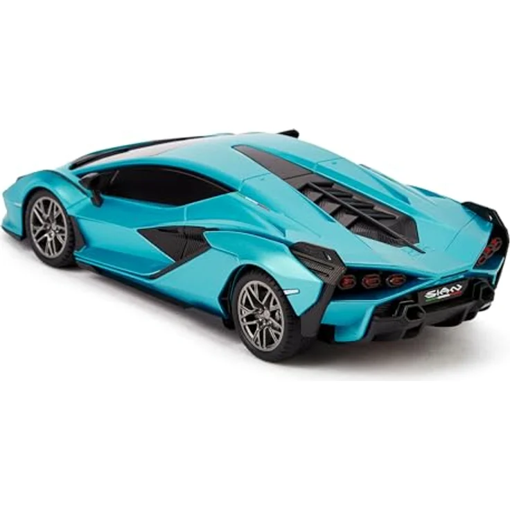 CMJ RC CARS Lamborghini Sián FKP 37, 1:24 Maßstab, blau, ferngesteuertes Sport Rennspielzeugauto mit 6,4 km/h Höchstgeschwindigkeit – Bild 4