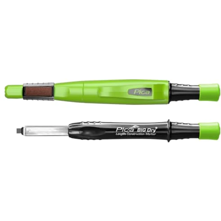 Pica Marker 6060, nachfüllbarer Zimmermanns-Druckbleistift mit Automatischem Minenvorschub und präziser Kantenführung, Graphitmine 2B – Bild 2