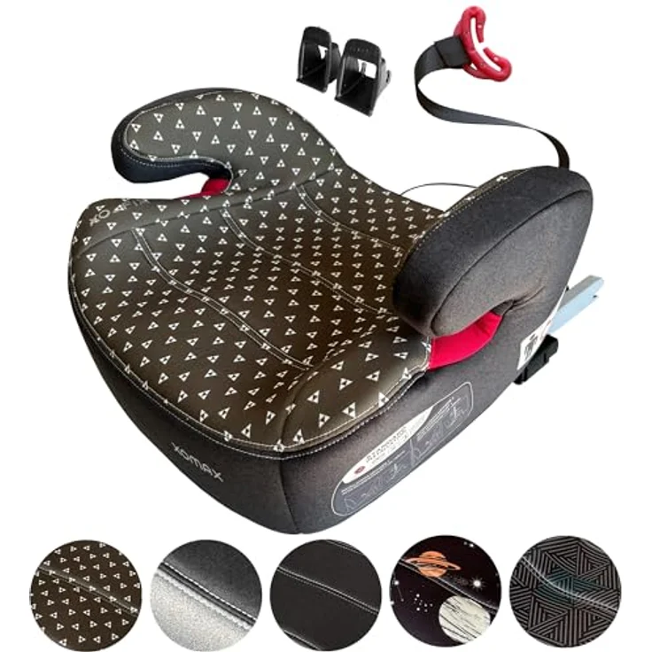 XOMAX KBH313, Kindersitzerhöhung mit ISOFIX, Armlehnen, ECE R129, für Kinder 6-12 Jahre, modernes Design, atmungsaktiver Bezug – Bild 9