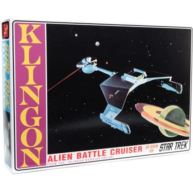 AMT 1/650 Star Trek: The Original Series Klingon Battle Cruiser - Plastikmodellbausatz, Nicht Bemalt - Maßstab 1:650 – Bild 1