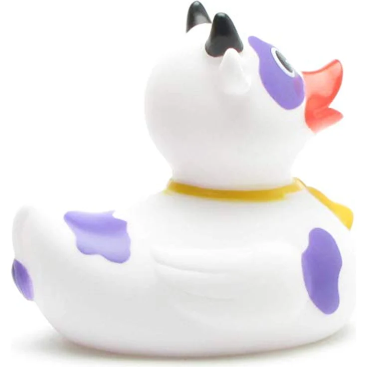 Duckshop Badeente - personalisierbar (Kuh lila) mit eigenem Wunschtext, 8 cm groß, Vinyl – Bild 4