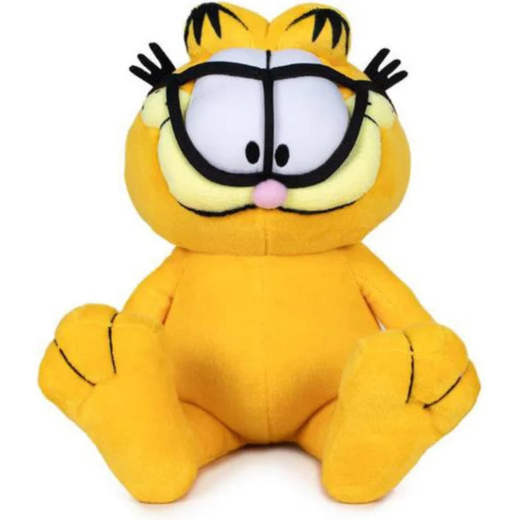 Tinisu Garfield Kuscheltier mit Brille, 30 cm Plüschtier aus weichem Stoff, detailgetreu verarbeitet
