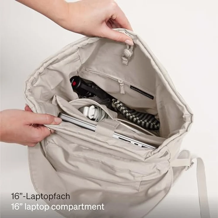 Got Bag FLAP PACK, wasserabweisender Wanderrucksack mit Laptopfach (28 cm x 43 cm), 18,5 - 22,5 l Volumen, schwarz – Bild 5