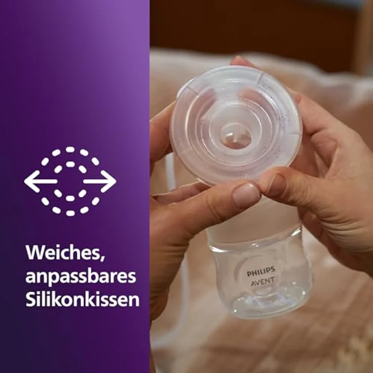 Philips AVENT Doppelmilchpumpe Premium SCF398/31, mit Natural Motion Technologie, wiederaufladbarem Akku, Timer-Anzeige und geschlossenem Abpumpsystem – Bild 5