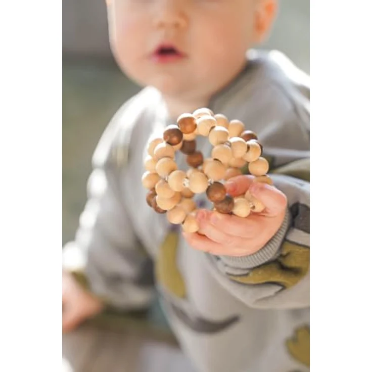 goki Greifling GOKI Greifling Elastik Ball, natur, langlebig und flexibel für Babys – Bild 2