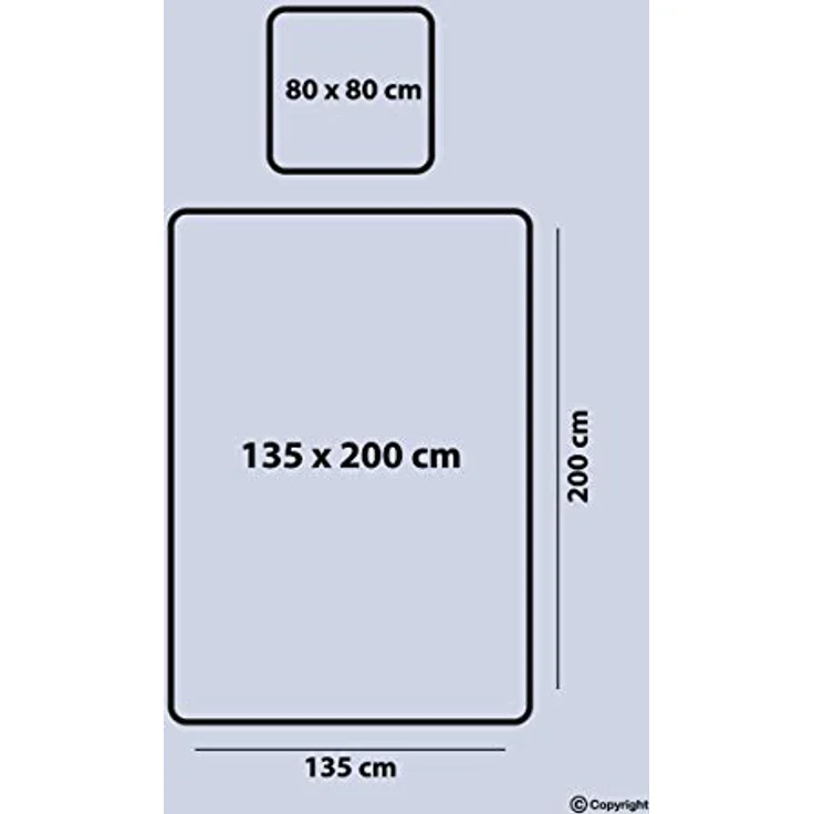 ZIRVEHOME Kinder Bettwäsche 135x200 cm, 100% Baumwolle, Mit Reißverschluss (Marine, 135 x 200 cm) – Bild 2