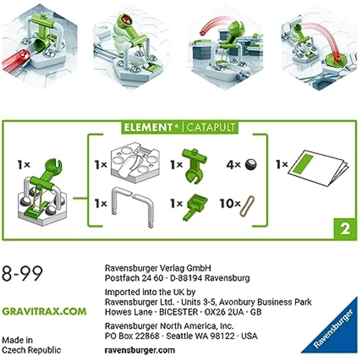 Ravensburger GraviTrax Element Catapult - Zubehör für das Kugelbahnsystem. Kombinierbar mit allen GraviTrax Produktlinien, Starter-Sets, Extensions & Elements, Konstruktionsspielzeug ab 8 Jahren – Bild 3