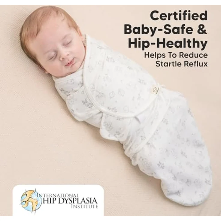 KeaBabies Soothe Zippy Pucksack Baby 0-3 Monate, 3er-Pack mit Reißverschluss, Bio-Baumwolle, atmungsaktiv und temperaturregulierend, für einfachen Windelwechsel, hüftgesund, in verschiedenen Farben – Bild 4