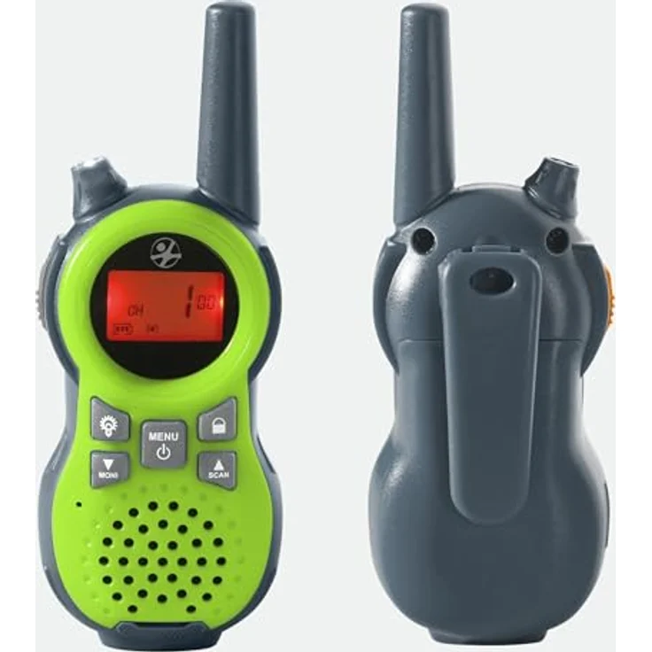 Haba Walkie Talkie Terra Kids, Walkie Talkie mit LED-Lampe, 5 km Reichweite, 8 Kanäle, abnehmbarer Gürtelclip – Bild 4
