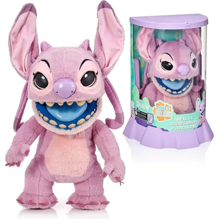 WOW! STUFF RealFX Disney Lilo & Stitch Engel-Puppe, 45,7 cm, Animatronic-Plüsch mit über 100 Action- und Sound-Kombinationen, ideal zum Kuscheln und Spielen, ab 6 Jahren – Bild 1
