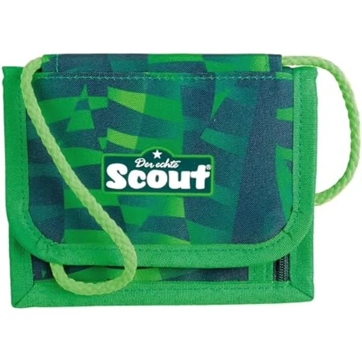 Undercover Scout Brustbeutel Danger Dino, Camouflage Grün, mit Reißverschluss, Schlüsselring, 13,5x11x1 cm, Namensfeld und Klarsichtfach