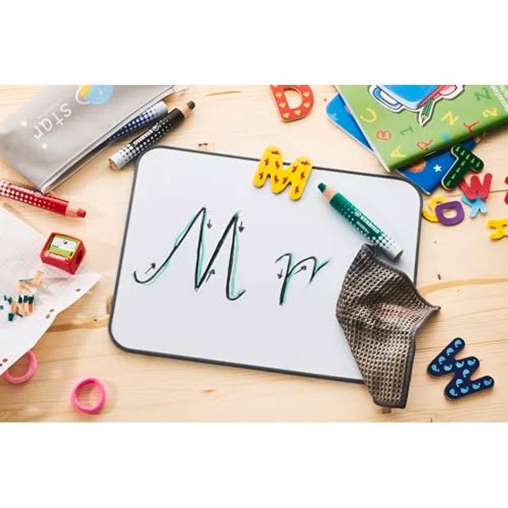 STABILO MARKdry Whiteboardmarker, 4er Etui mit XXL-Mine, lösungsmittelfrei und geruchsneutral, trocken und nass abwischbar – Bild 4