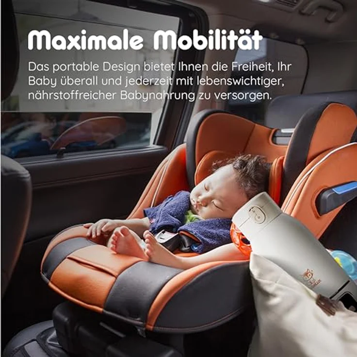 BebeLux BebeWarm V2, Babyflaschenwärmer mit 2 Min Aufwärmzeit, kompatibel für Milch, Muttermilch & Wasser, 15 Flaschen pro Ladung, BPA-frei, Sterilisation bis 100 °C, mobil und kompakt – Bild 8