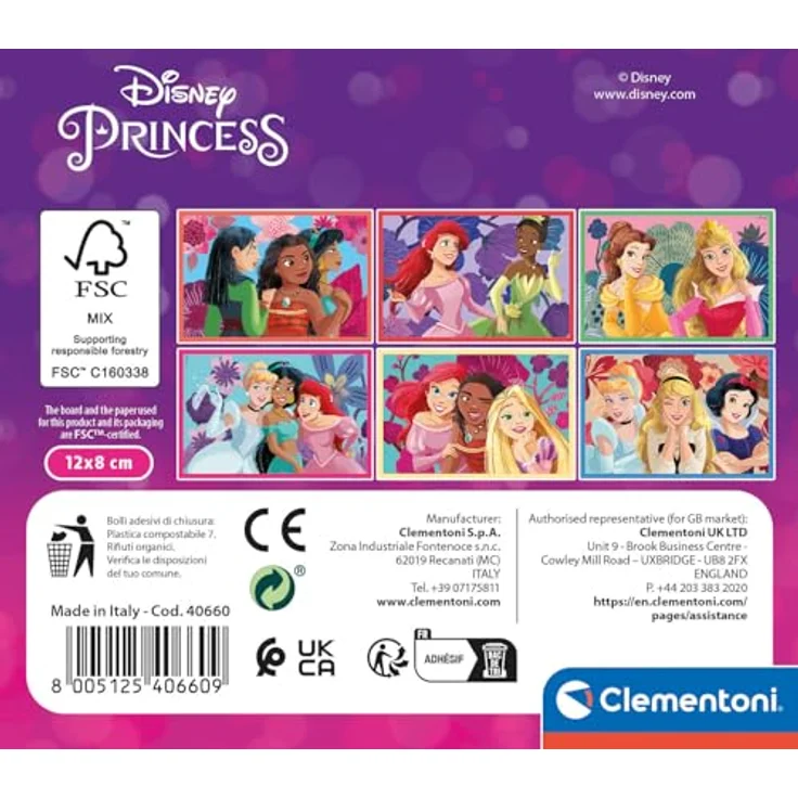Clementoni Disney Princess 6 Würfel Puzzle Kinder - Sensorik- & Motorikspielzeug für Kinder ab 3 Jahren – Bild 3