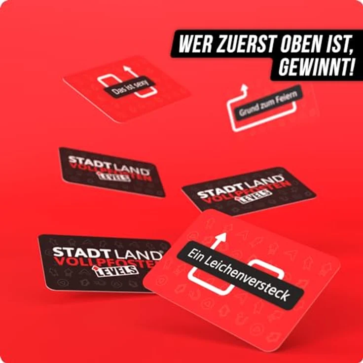 DENKRIESEN Stadt Land Vollpfosten® Levels – Rotlicht Edition | Ab 16 Jahren | 2-6 Spieler | Partyspiel mit Blitzwürfel – Bild 4