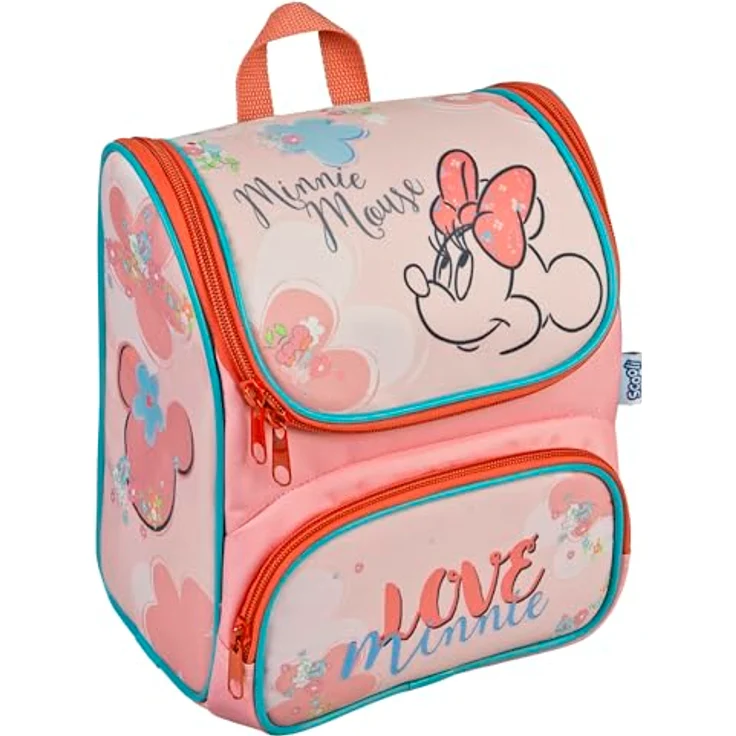 Scooli Vorschulranzen Cutie, Minnie Mouse, 6,5 l Volumen, leicht wattiertes Rückenbett, gepolsterte Tragegurte, abnehmbarer Brustgurt – Bild 1